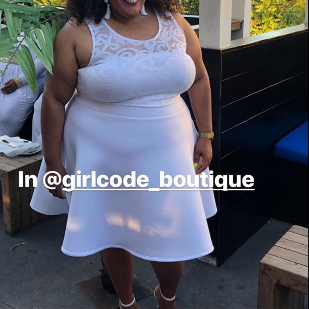 SOLD LOCAL -  NWT Lace Top A-Line Dress